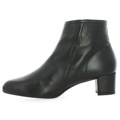 bottines petit talon cuir noir 42, 43, 44, 45, vue intérieure