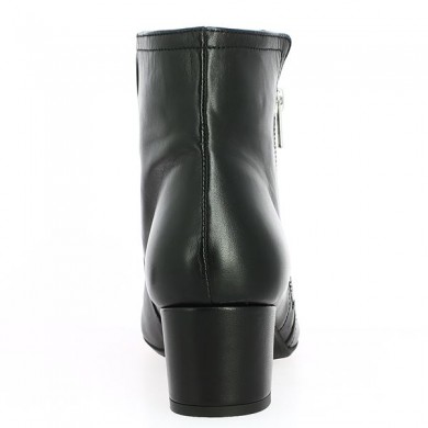 bottines cuir noir petit talon grande taille, vue talon