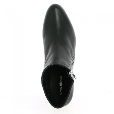 boots small heel black leather 42, 43, 44, 45, top view
