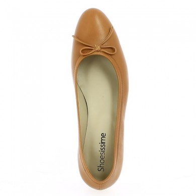 ballerinas with camel leather heel 42, 43, 44, 45, top view