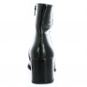 Black patent heel boot 42, 43, 44, 45 couture women's large size, inside view