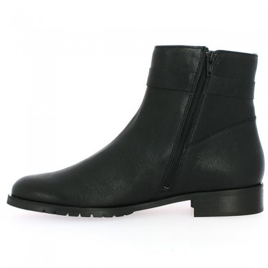 Bottines femme plate noires 42, 43, 44, 45 cavalière, vue intérieure