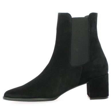boots small heel nubuck black 42, 43, 44, 45 woman, interior view