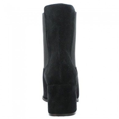 small black heel boots 42, 43, 44, 45 woman, back view