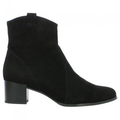 Bottines santiag femme grande pointure, vue coté
