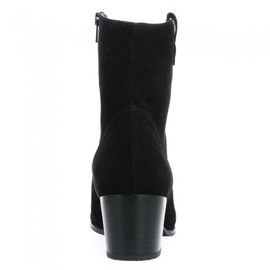 Small heel santiag black woman large size, heel view