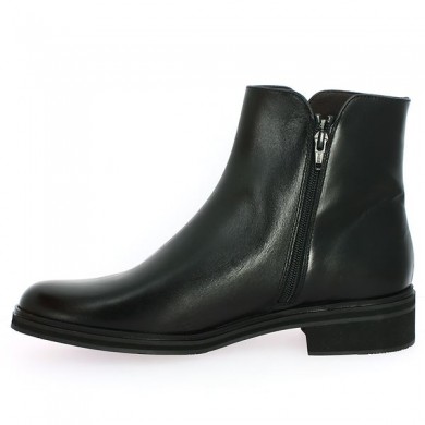 Bottines noires simple femme 42, 43, 44, 45, vue coté