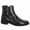 Simple black boots large size woman, profile view