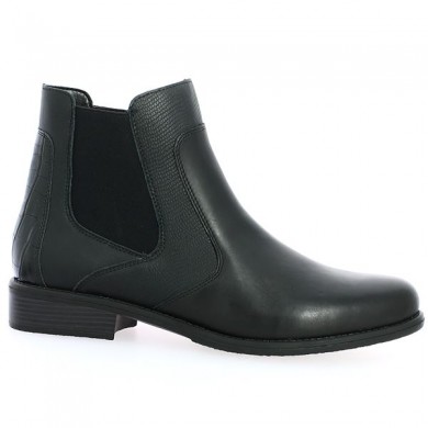 Black boots 42, 43, 44, 45 large size remonte, profile view