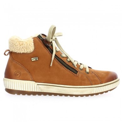 Hot camel sneakers Remonte large size, side view