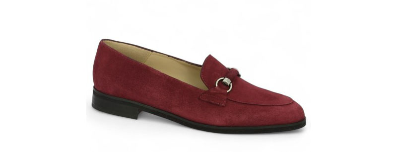 mocassin velours bordeaux grande taille femme